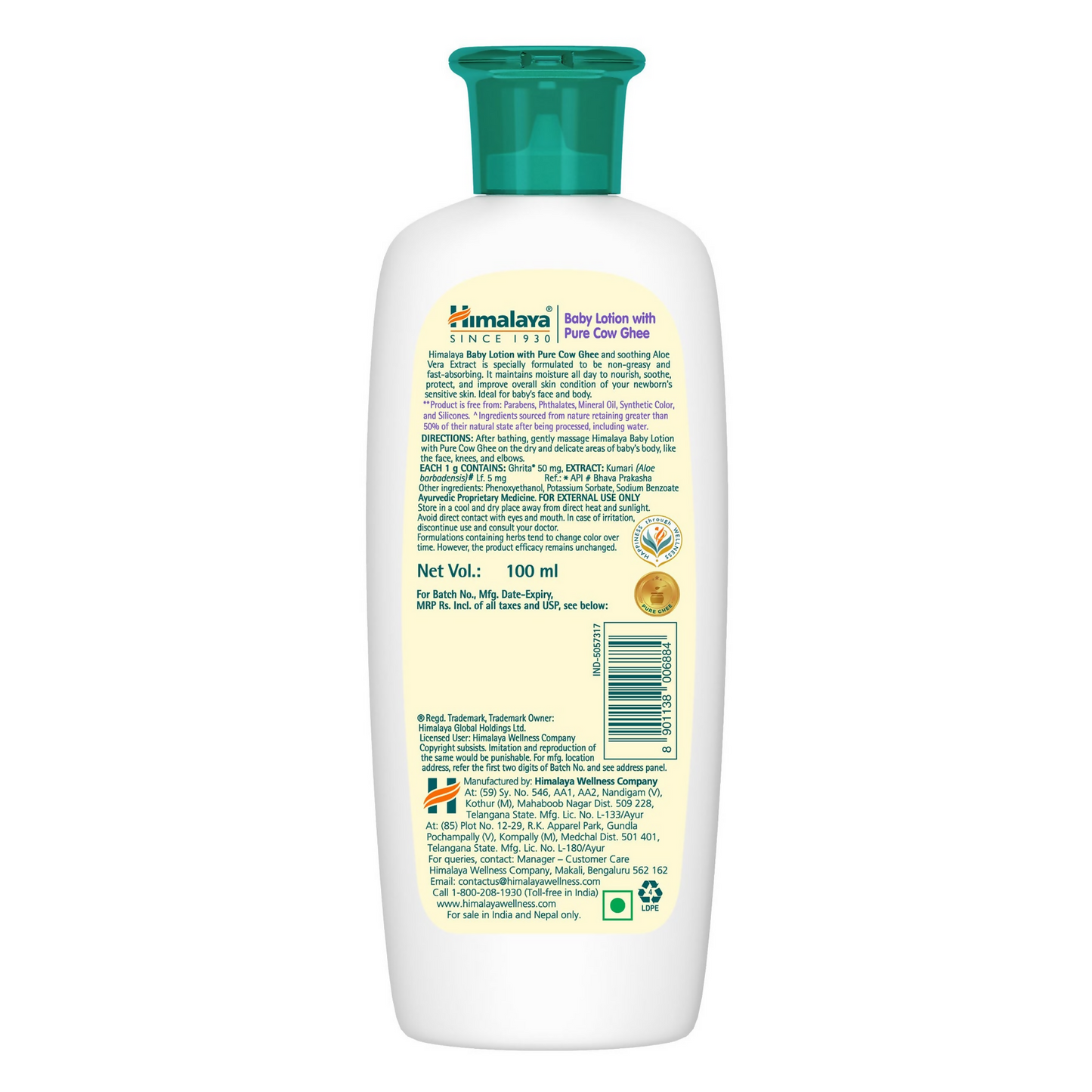Himalaya Herbals Baby Lotion with Pure Cow Ghee - Swadesiicart