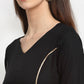Rudra Bazaar Black Anarkali Kurti & Pyjamas With Duppata | Swadesiicart
