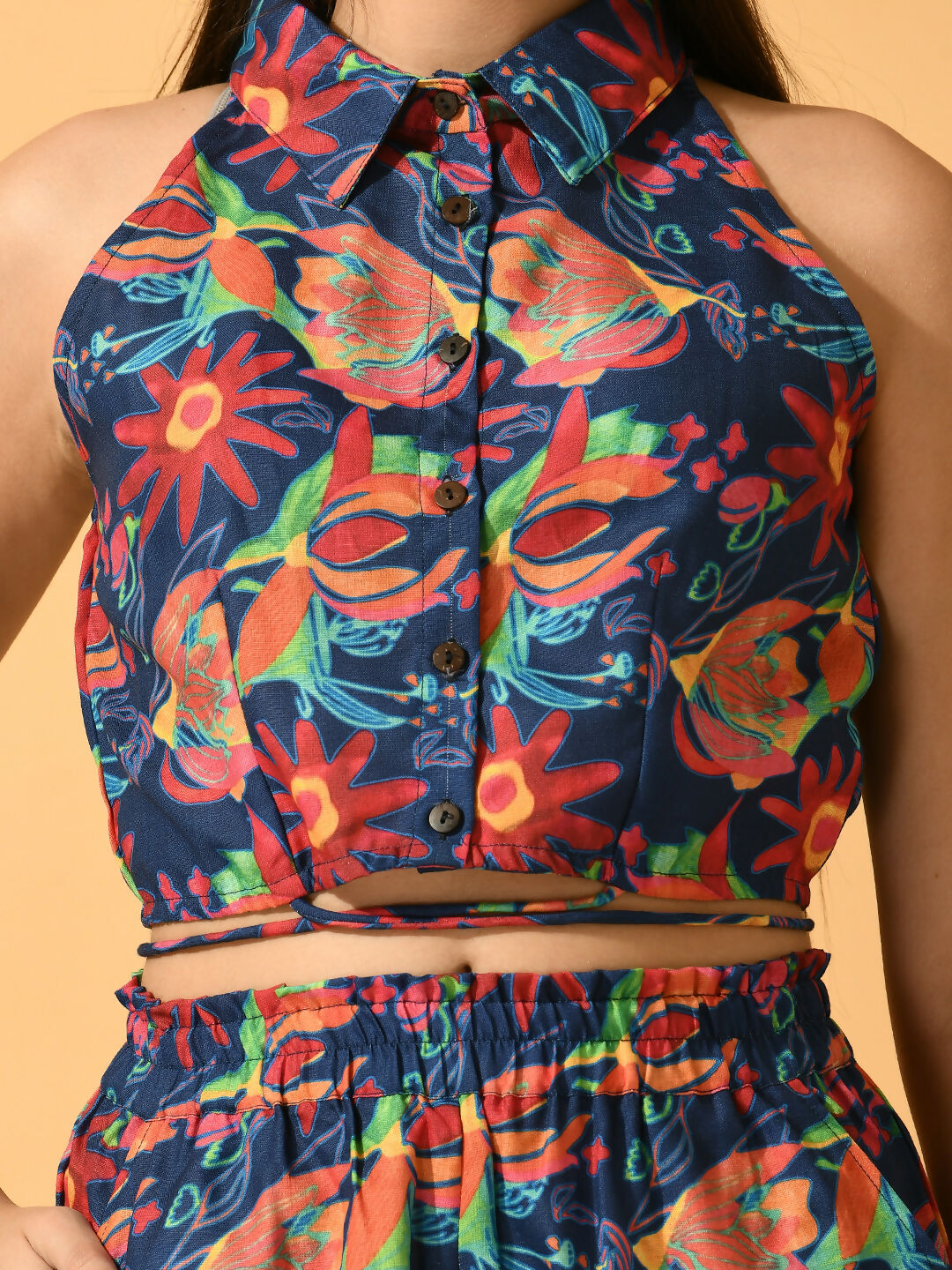 Myshka Women's Multi Printed Top With Shorts - Swadesiicart