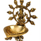 Spillbox Gold-Toned Brass Gajalakshmi Diya Pooja Essential | Swadesiicart