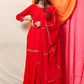 Cheera Red Kurta Palazzo set