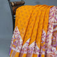 Shades Of Orange With Off-White Colour Leheriya Georgette Saree By Gayathri Reddy Designer Studio | Swadesiicart
