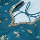 House of Panchhi Teal - Pure Georgette Embroidered Lehenga | Swadesiicart