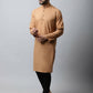 Even Apparels Brown Color Pure Cotton Men's Kurta With Band Collar (CHK1200) | Swadesiicart