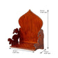 eCraftIndia Brown Textured Wooden Pooja Shelf | Swadesiicart