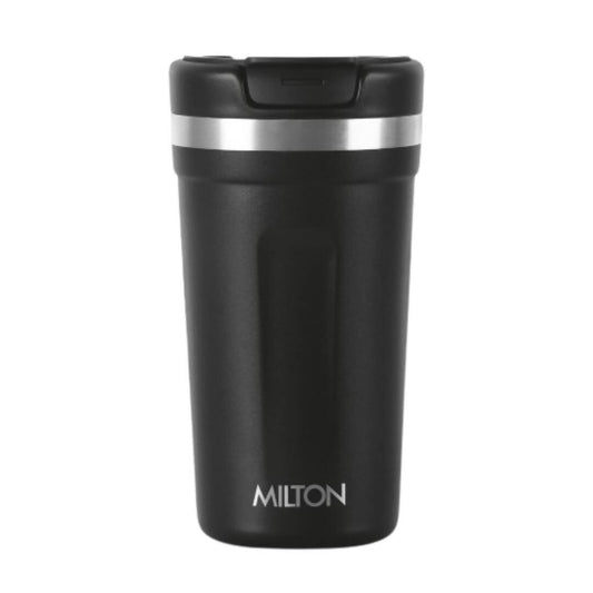 Milton Corral Thermosteel Insulated Coffee Mug Tumbler - 400ml (Black) - Swadesiicart