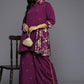 Ahalyaa Women's Traditional wear Co-ords - Purple - Swadesiicart