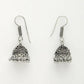 NVR Women's Red Silver-Plated Choke Oxidized Necklace with Jhumka Earrings - Swadesiicart
