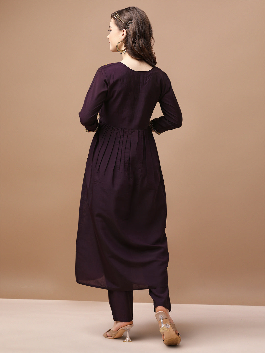 Alia Cut Hand Embroidered Kurta With Pant & Dupatta Premium, Multicolor - Hiral Fashion