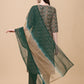 Berrylicious Womens Cotton Green Kurta With Pant And Dupatta Set., Multicolor - Hiral Fashion