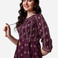 Anarkali Printed Kurta With Pant & Dupatta Set, Multicolor - Hiral Fashion