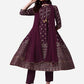 Anarkali Printed Kurta With Pant & Dupatta Set, Multicolor - Hiral Fashion