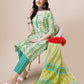 Block Printed Cotton Kurta With Pant And Dupatta Set, Multicolor - Hiral Fashion