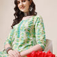 Block Printed Cotton Kurta With Pant And Dupatta Set, Multicolor - Hiral Fashion