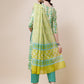 Block Printed Cotton Kurta With Pant And Dupatta Set, Multicolor - Hiral Fashion