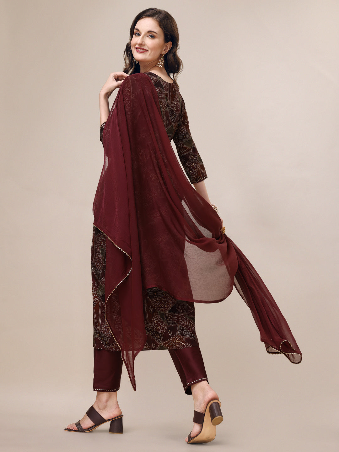 Alia Cut Printed & Embroidered Kurta With Pant & Dupatta Set, Multicolor - Hiral Fashion