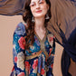 Alia Cut Floral Printed & Embroidered Rayon Kurta With Pant & Dupatta, Multicolor - Hiral Fashion