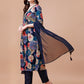 Alia Cut Floral Printed & Embroidered Rayon Kurta With Pant & Dupatta, Multicolor - Hiral Fashion