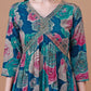 Alia Cut Floral Printed & Embroidered Rayon Kurta With Pant & Dupatta, Multicolor - Hiral Fashion