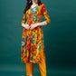 Alia Cut Hand Embroidered & Printed Pure Chinon Kurta With Pant & Dupatta, Multicolor - Hiral Fashion