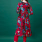 Alia Cut Hand Embroidered & Printed Pure Chinon Kurta With Pant & Dupatta, Multicolor - Hiral Fashion