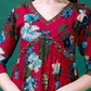 Alia Cut Hand Embroidered & Printed Pure Chinon Kurta With Pant & Dupatta, Multicolor - Hiral Fashion