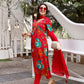 Alia Cut Hand Embroidered & Floral Printed Kurta With Pant & Dupatta Premium, Multicolor - Hiral Fashion
