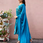 Alia Cut Hand Embroidered & Floral Printed Kurta With Pant & Dupatta Premium, Multicolor - Hiral Fashion