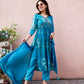 Alia Cut Hand Embroidered & Floral Printed Kurta With Pant & Dupatta Premium, Multicolor - Hiral Fashion