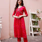 Alia Cut Hand Embroidered & Floral Printed Kurta With Pant & Dupatta Premium, Multicolor - Hiral Fashion