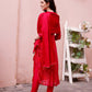Alia Cut Hand Embroidered & Floral Printed Kurta With Pant & Dupatta Premium, Multicolor - Hiral Fashion