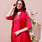 Alia Cut Hand Embroidered & Floral Printed Kurta With Pant & Dupatta Premium, Multicolor - Hiral Fashion