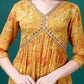 Alia Cut Hand Embroidered & Printed Pure Chinon Kurta With Pant & Dupatta, Multicolor - Hiral Fashion