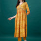 Alia Cut Hand Embroidered & Printed Pure Chinon Kurta With Pant & Dupatta, Multicolor - Hiral Fashion