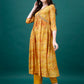 Alia Cut Hand Embroidered & Printed Pure Chinon Kurta With Pant & Dupatta, Multicolor - Hiral Fashion