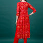 Alia Cut Hand Embroidered & Printed Pure Chinon Kurta With Pant & Dupatta, Multicolor - Hiral Fashion