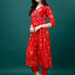 Alia Cut Hand Embroidered & Printed Pure Chinon Kurta With Pant & Dupatta, Multicolor - Hiral Fashion