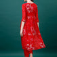 Alia Cut Hand Embroidered & Printed Pure Chinon Kurat With Pant & Dupatta, Multicolor - Hiral Fashion