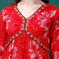 Alia Cut Hand Embroidered & Printed Pure Chinon Kurat With Pant & Dupatta, Multicolor - Hiral Fashion
