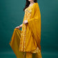 Alia Cut Hand Embroidered & Printed Pure Chinon Kurat With Pant & Dupatta, Multicolor - Hiral Fashion