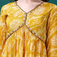 Alia Cut Hand Embroidered & Printed Pure Chinon Kurat With Pant & Dupatta, Multicolor - Hiral Fashion