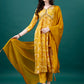 Alia Cut Hand Embroidered & Printed Pure Chinon Kurat With Pant & Dupatta, Multicolor - Hiral Fashion
