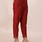 Bandhani Printed & Embroidered Front Slit Kurta,Pant,Dupatta & Belt Set, Multicolor - Hiral Fashion