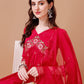 Alia Cut Embroidered Kurta With Pant & Organza Embroidered Dupatta Premium, Multicolor - Hiral Fashion