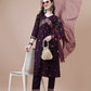Alia Cut Embroidered Kurta With Pant & Organza Embroidered Dupatta Premium, Multicolor - Hiral Fashion