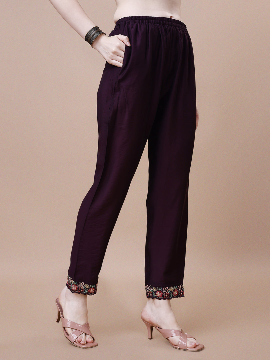 Alia Cut Embroidered Kurta With Pant & Organza Embroidered Dupatta Premium, Multicolor - Hiral Fashion