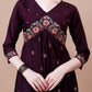 Alia Cut Embroidered Kurta With Pant & Organza Embroidered Dupatta Premium, Multicolor - Hiral Fashion
