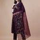 Alia Cut Embroidered Kurta With Pant & Organza Embroidered Dupatta Premium, Multicolor - Hiral Fashion
