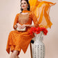 Bandhani Printed & Embroidered Kurta With Pant & Dupatta Set, Multicolor - Hiral Fashion