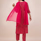 Bandhani Printed & Embroidered Kurta With Pant & Dupatta Set, Multicolor - Hiral Fashion